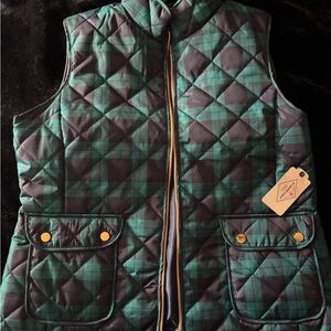 Women’s St John’s Bay Flannel/Plaid Vest, New With Tags, Size L